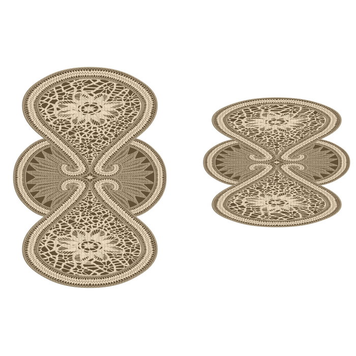 Mijölnir Juego de alfombrillas de baño Crema (2 piezas)